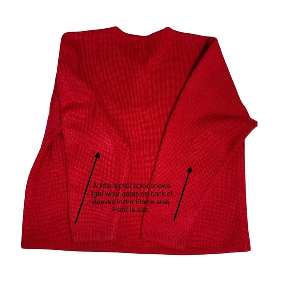 Vintage Holiday Cardigan Ugly Christmas Sweater Button Up Womens Petite Large - Picture 11 of 16